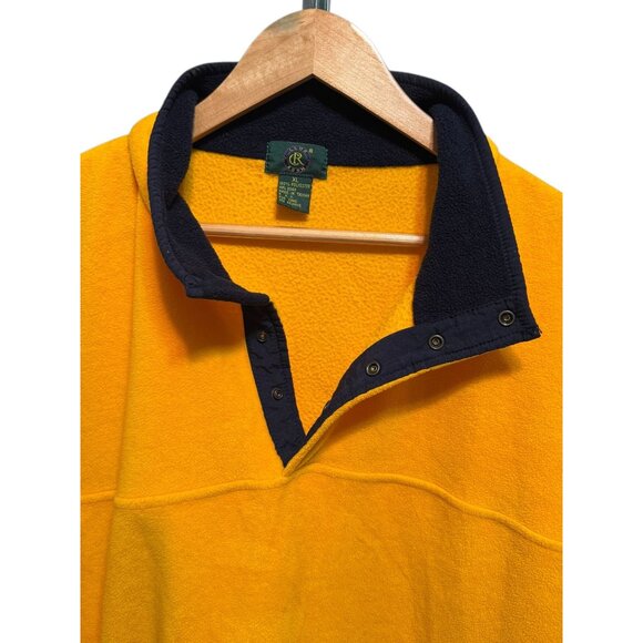 Club Room Yellow/Black Snap Pullover Fleece Jacket/Sweater - Picture 10 of 10